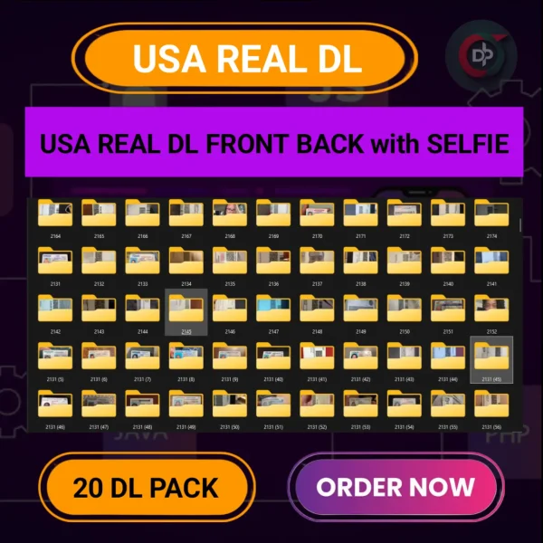 20 USA REAL DL FRONT BACK with SELFIE